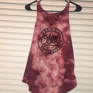 Red Obey tank top